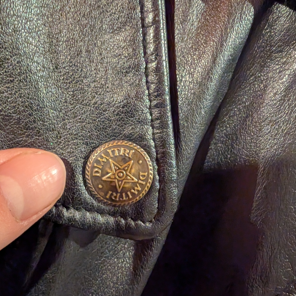 Vintage Cuir Dimitri Black Leather Women's Jacket - Picture 5 of 12
